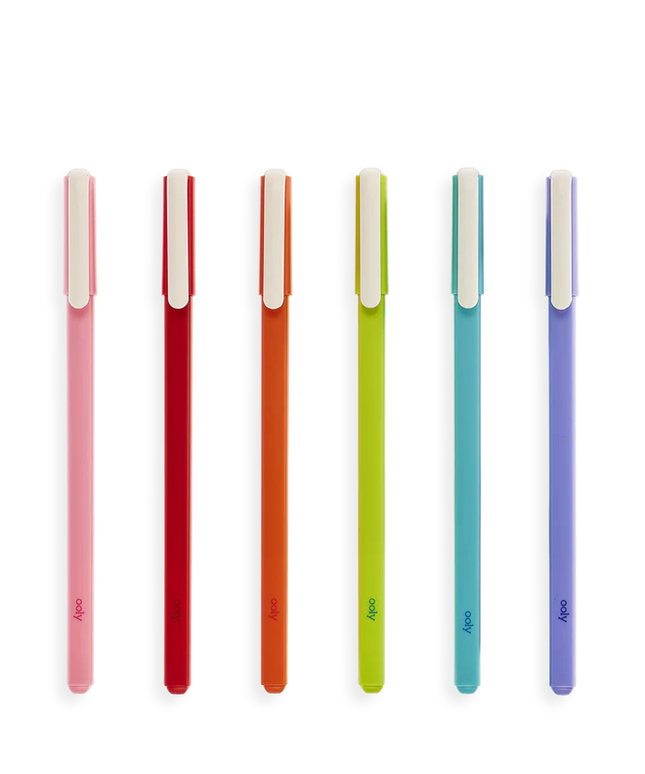 Set de 6 Lápices de Gel - Punta Fina
