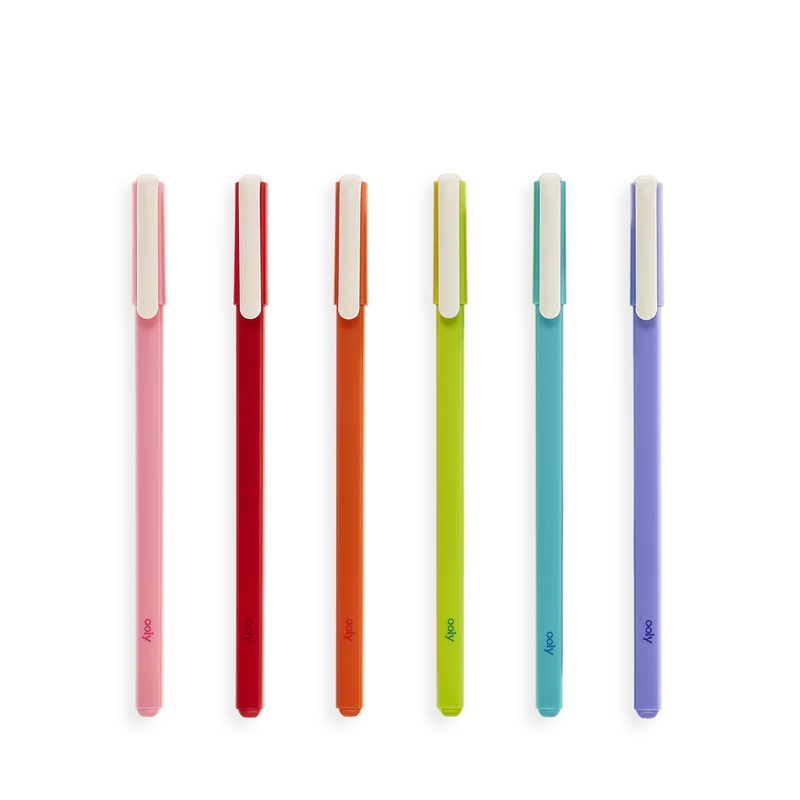Set de 6 Lápices de Gel - Punta Fina