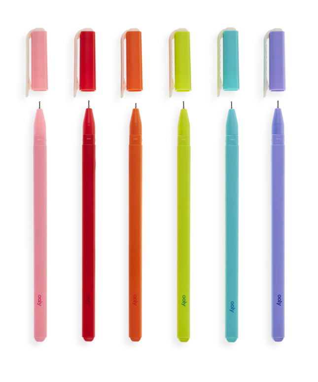 Set de 6 Lápices de Gel - Punta Fina