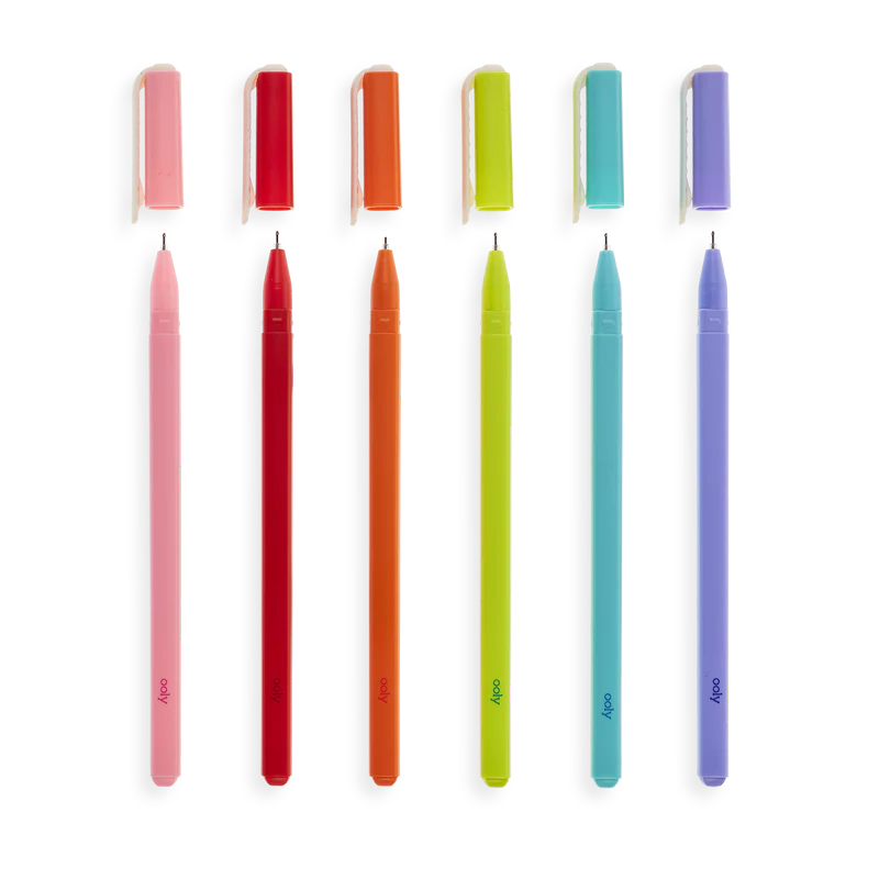 Set de 6 Lápices de Gel - Punta Fina