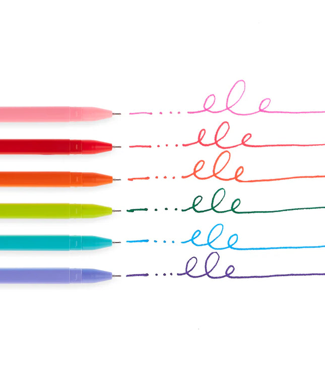 Set de 6 Lápices de Gel - Punta Fina