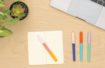 Caja 4 Plumas Pastel Tinta Negra