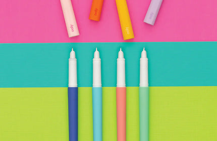 Caja 4 Plumas Pastel Tinta Negra