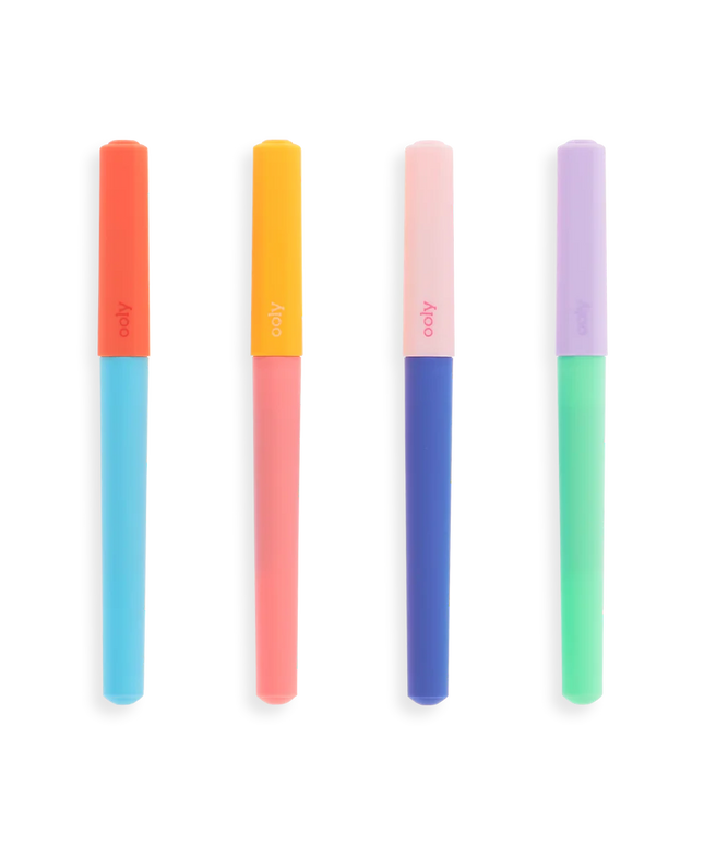 Caja 4 Plumas Pastel Tinta Negra