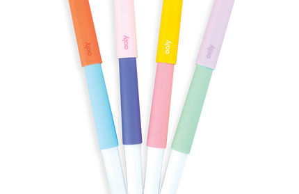 Caja 4 Plumas Pastel Tinta Negra