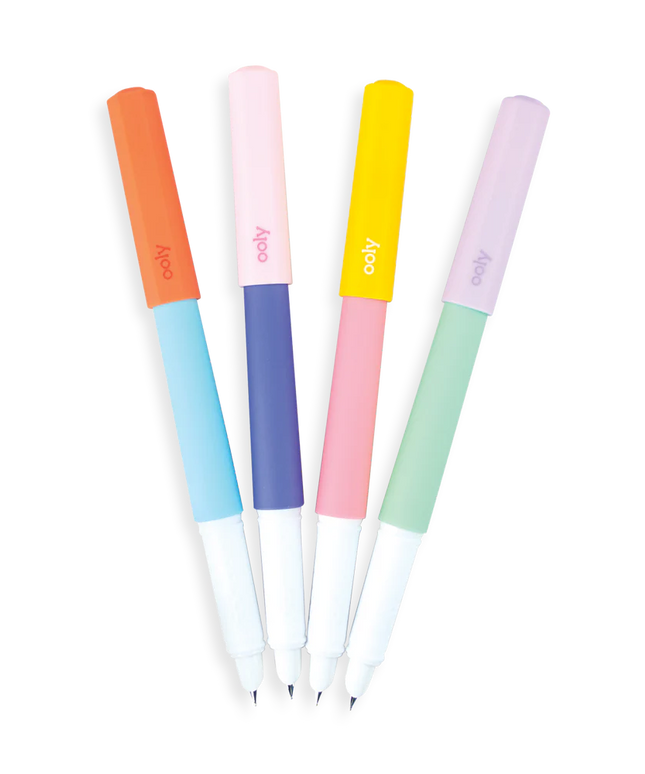 Caja 4 Plumas Pastel Tinta Negra