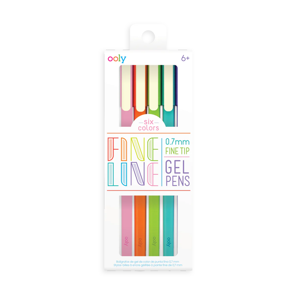 Set de 6 Lápices de Gel - Punta Fina
