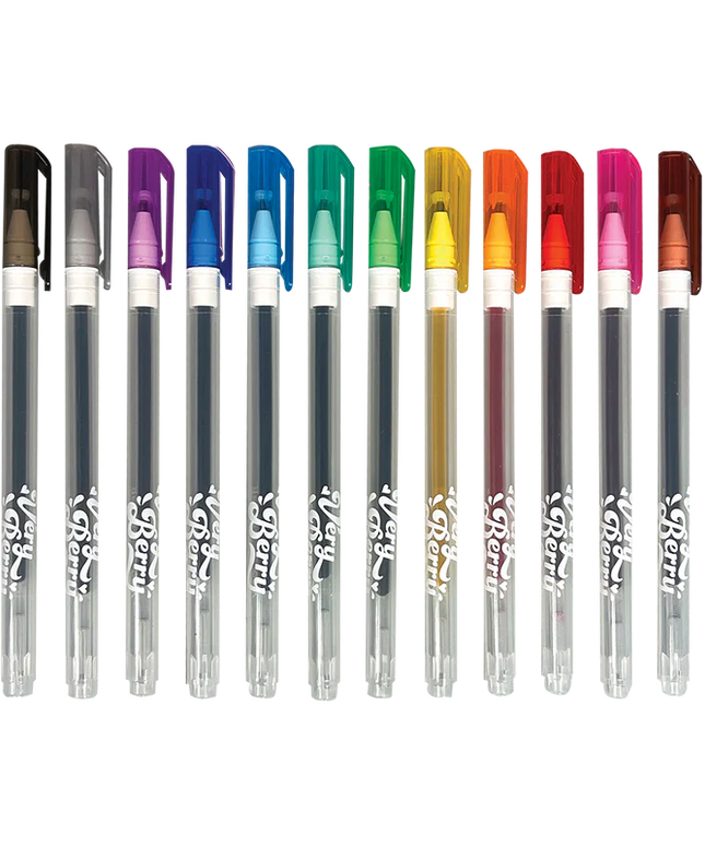 Set 12 Bolígrafos de gel con aroma a frutilla