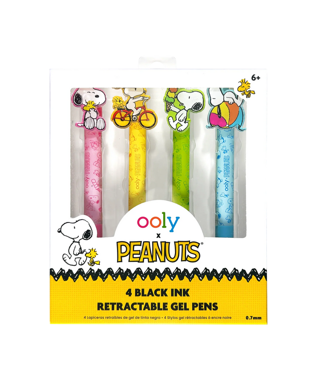 Set 4 boligrafos retractiles - Snoopy