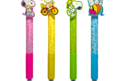 Set 4 boligrafos retractiles - Snoopy