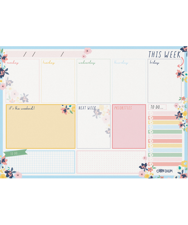 Planificador Semanal Ditsy Floral