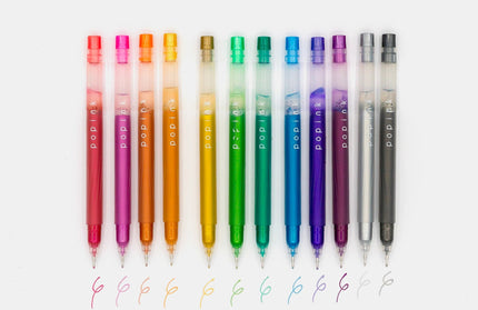 Set 12 Lápices Gel Metálicos - Colores