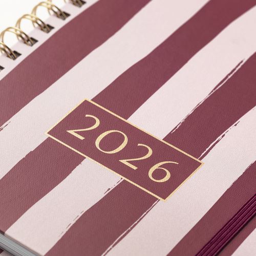 Agenda 2026 Mediana 12M Sem Vista - Rayas Borgoñas