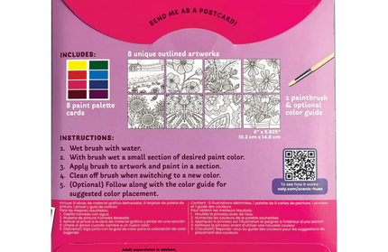 Set libro para pintar y acuarelas - Flowers & gardens