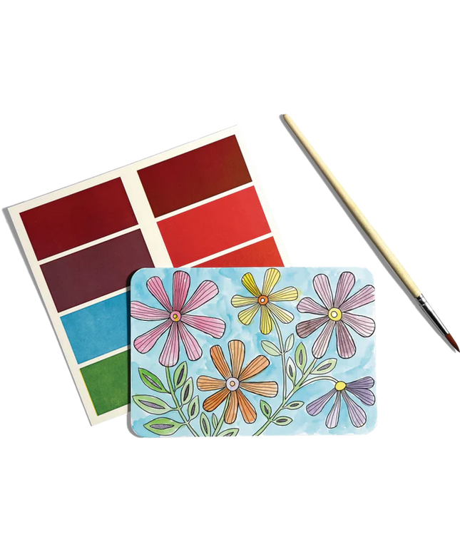 Set libro para pintar y acuarelas - Flowers & gardens