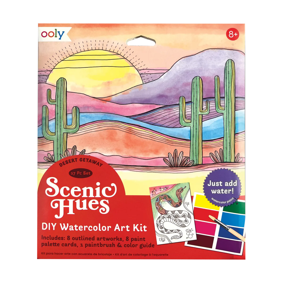Set libro para pintar y acuarelas - Deset Getaway