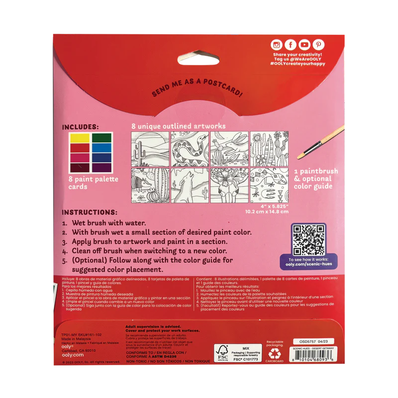 Set libro para pintar y acuarelas - Deset Getaway
