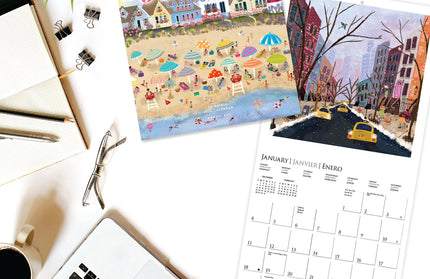 Calendario 2026 Pared Mini 12M - Joyful Landscapes