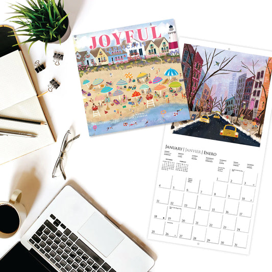 Calendario 2026 Pared Mini 12M - Joyful Landscapes