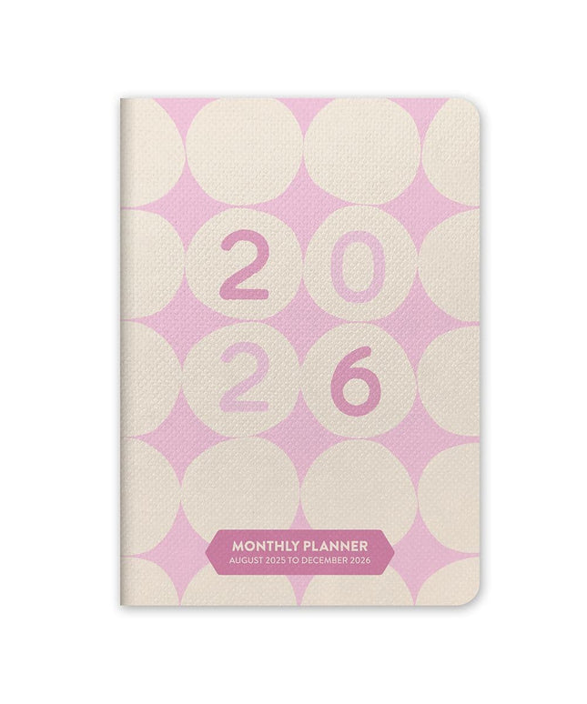 Agenda 2026 Bolsillo Mensual 17M - Puntos Rosados