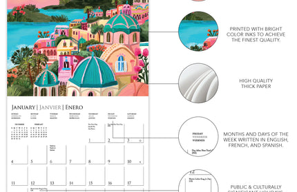 Calendario 2026 Pared 12M - Around the World
