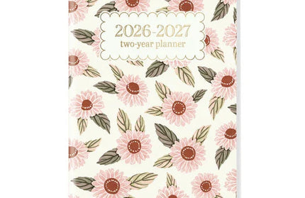 Agenda 2026 Bolsillo Mensual 24M -Floral Rosada