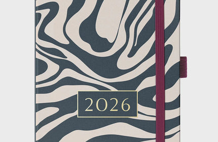 Agenda 2026 Chica 12M Sem Vista - Charcoal Marble