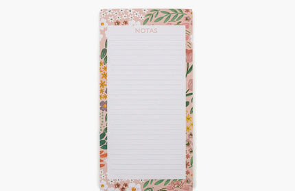 Block Magnético Lista - Flores Rosa