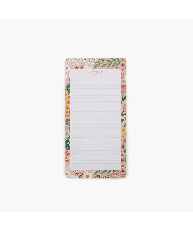 Block Magnético Lista - Flores Rosa