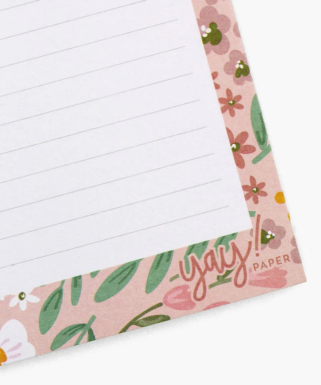Block Magnético Lista - Flores Rosa