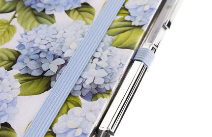 Libreta Composición con Boligrafo - Hortensias