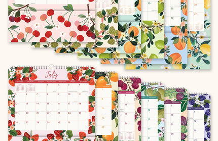 Calendario 2026 12M Con Bolsillos - Fruit and Flora