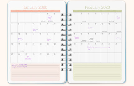 Agenda 2026 Anillada Sem Vista 17M - Doggone Cute