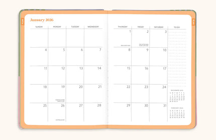 Agenda 2026 Mensual 17M - Color Block