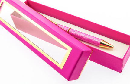 Bolígrafo Glitter Rosado
