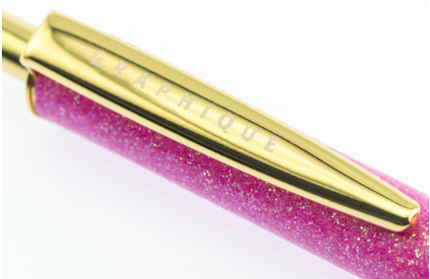 Bolígrafo Glitter Rosado