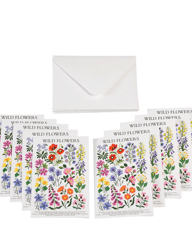 Set 10 Tarjetas con Sobres - Wild Flowers