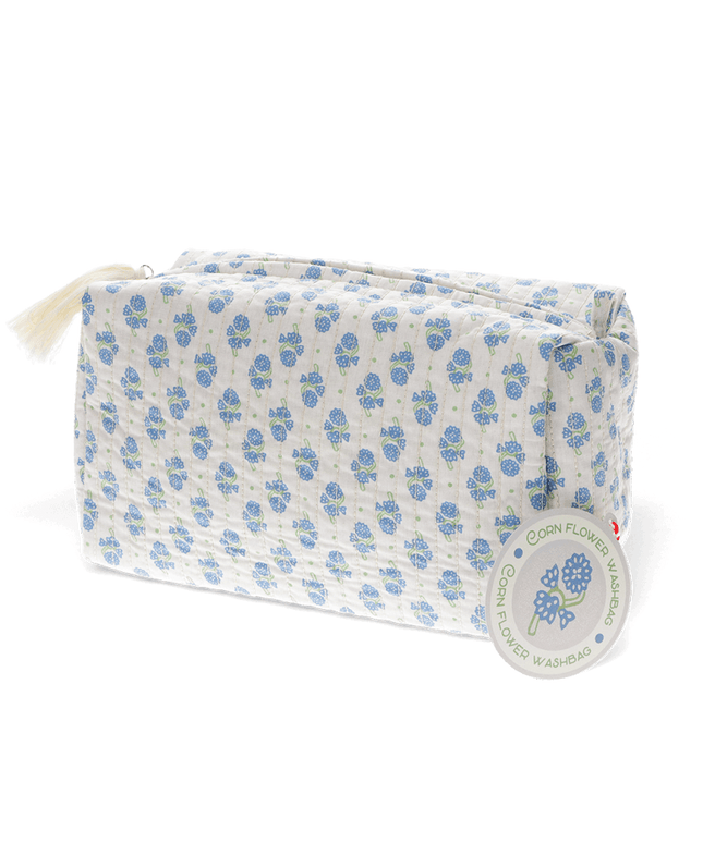 Cosmetiquero Grande - Blanco y Azul
