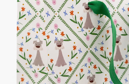 Bolsa Regalo Grande - Perro Floral