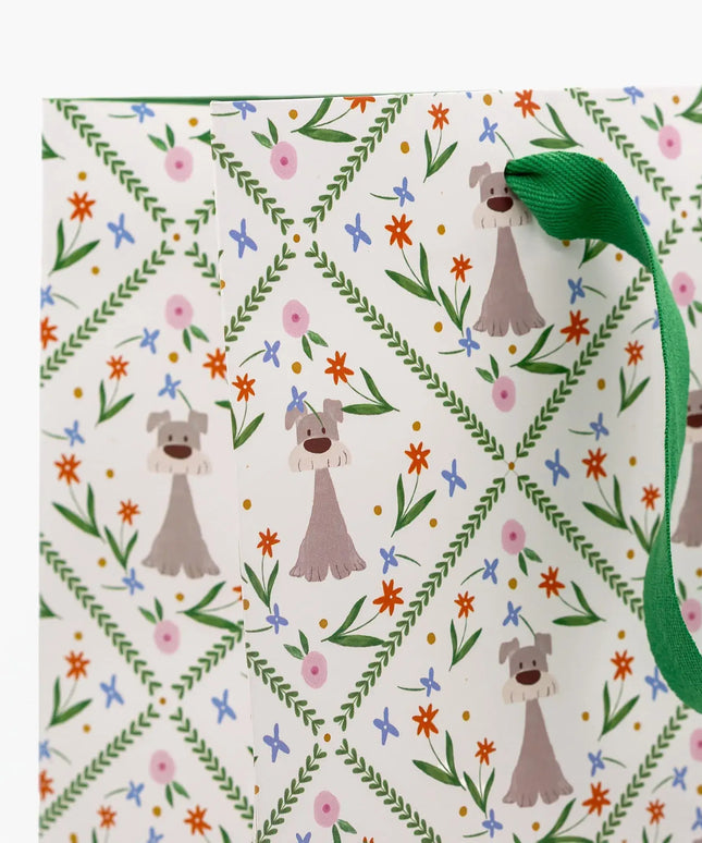 Bolsa Regalo Grande - Perro Floral