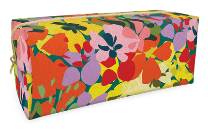 Cosmetiquero Chico Floral Amarillo