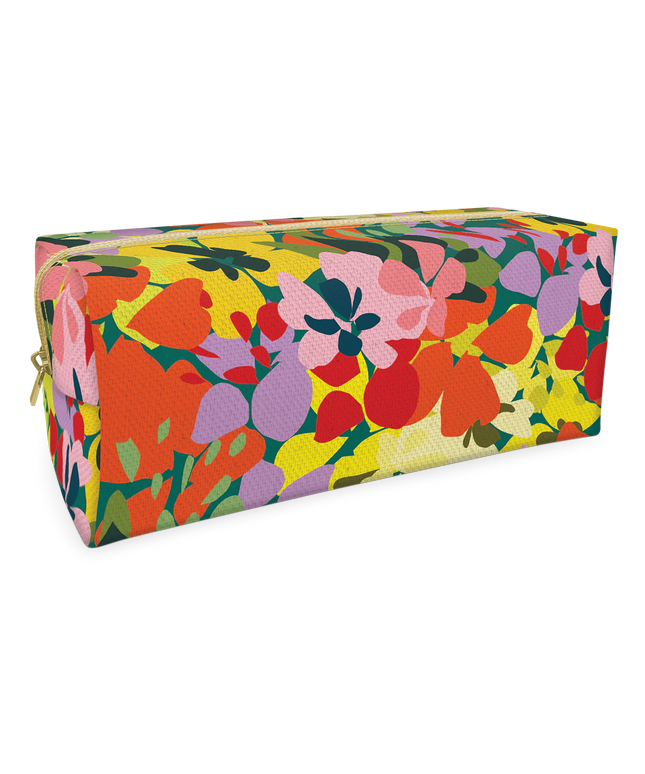 Cosmetiquero Chico Floral Amarillo