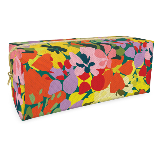 Cosmetiquero Chico Floral Amarillo