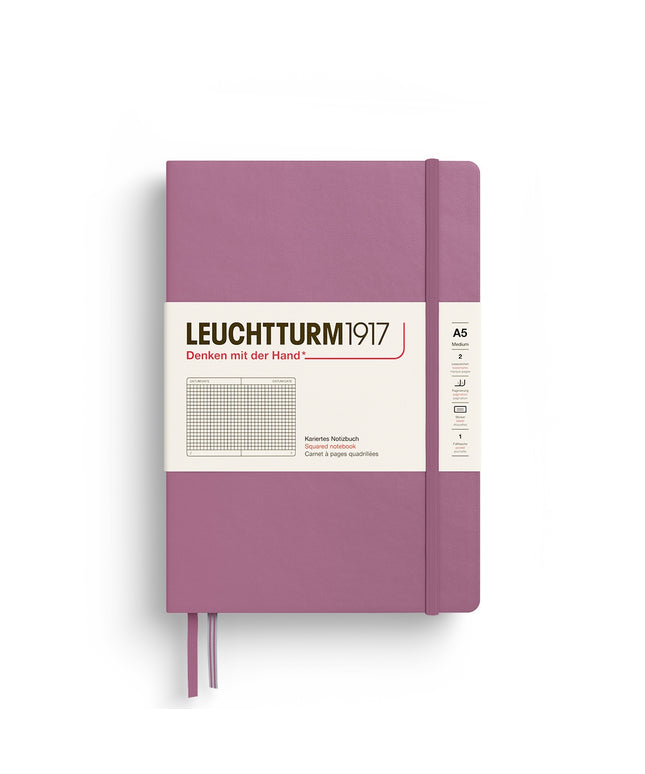 Libreta A5 Tapa Dura Cuadriculada - Dusty  Rose