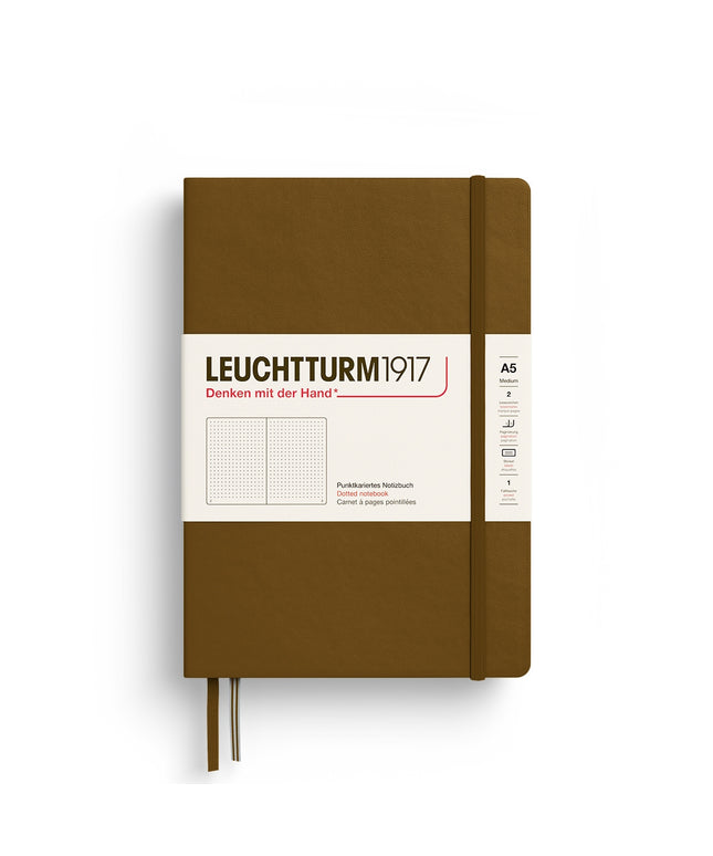Libreta A5 Tapa Dura Punteada - Spice Brown