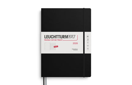Agenda 2026 Master Sem Vista y Libreta 12M - Negro