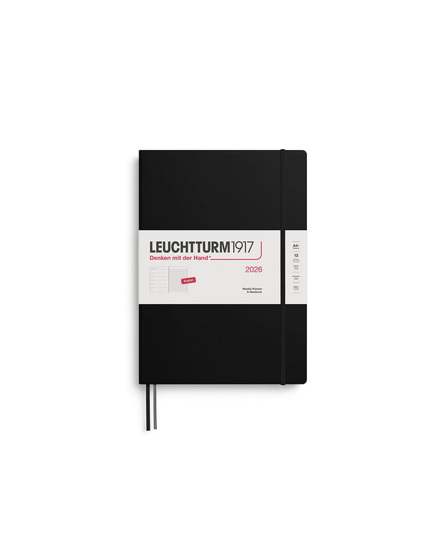 Agenda 2026 Master Sem Vista y Libreta 12M - Negro