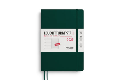 Agenda 2026 Mediana Sem Vista y Libreta 12M - Forest Green