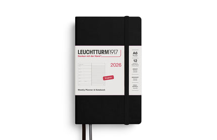 Agenda 2026 Bolsillo Sem Vista y Libreta 12M - Negro