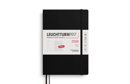 Agenda 2026 Mediana Sem Vista y Libreta 12M TB - Negro